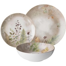 Набор столовый BRONCO НАБОР ПОСУДЫ ОБЕДЕННЫЙ GRASSLAND НА 4 ПЕР. 12 ПР.: 25,5 СМ, 20,5 СМ, 18 СМ 579-504