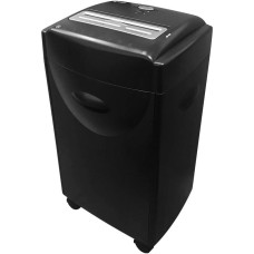 HELEOS Шредер УМ42-4 черный (секр.P-4) фрагменты 19лист. 42лтр. скрепки скобы пл.карты CD