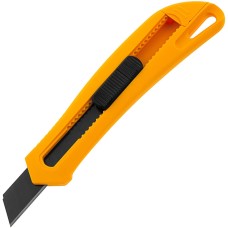 DENZEL Нож, 18 мм, сменное лезвие, SK4, облегченный корпус, нажимной фиксатор 78941