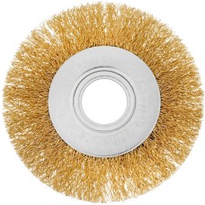 MATRIX Щетка для УШМ, 100 мм, посадка 22.2 мм, плоская, латунированная витая проволока 74648
