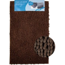САНАКС - Коврик в ванную МОСС, одинарный, коричневый, 50 х 80 см, 100% хлопок, ворс 20 мм 00411