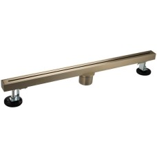 САНАКС - Трап 600х32 мм, нержавеющая сталь, линейный, вертикальный, щелевой, с сухим затвором, цвет ЗОЛОТО МАТОВОЕ. 40061