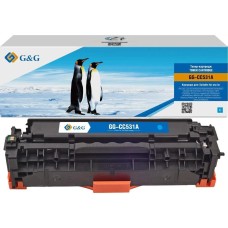 Картридж лазерный G&G Картридж лазерный GG-CC531A голубой (2800стр.) для HP CLJ CP2020/CP2025/CM2320 MFP, MF8330/8350/8380