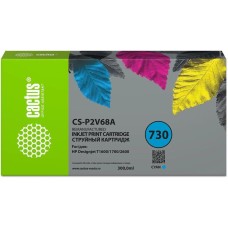 Картридж струйный CACTUS Картридж струйный CS-P2V68A №730 голубой (300мл) для HP Designjet T1600/1700/2600 с чипом