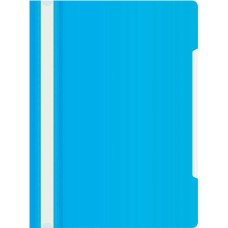 БЮРОКРАТ Папка-скоросшиватель -PS20AZURE A4 прозрач.верх.лист пластик голубой 0.12/0.16