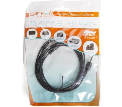 Кабель СИГНАЛ (35352) шнур 3,5Дж-3,5Дж, 2,0 м