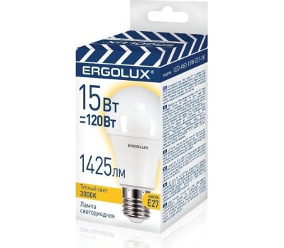 Лампа ERGOLUX (14308) LED-A60-15W-E27-3K