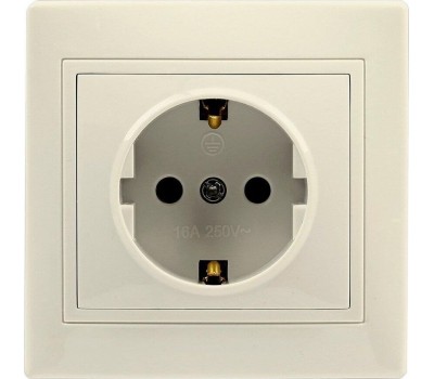 Розетка SMARTBUY (SBE-01i-16-S1-Z-c) Венера, 1-местная, бежевый