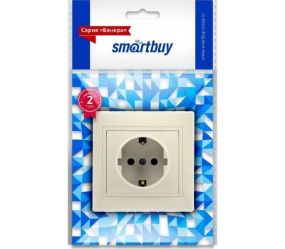 Розетка SMARTBUY (SBE-01i-16-S1-Z-c) Венера, 1-местная, бежевый