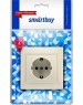 Розетка SMARTBUY (SBE-01i-16-S1-Z-c) Венера, 1-местная, бежевый