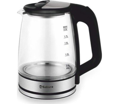 Чайник электрический SAKURA SA-2722BK (2.2) стекл.