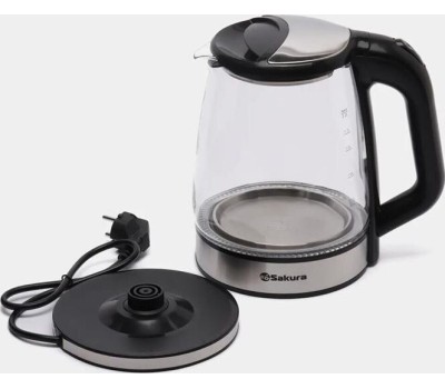Чайник электрический SAKURA SA-2722BK (2.2) стекл.
