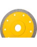 Алмазный диск DENZEL Диск алмазный отрезной 125 х 22,2мм, сплошной, супертонкий, горячий пресс, сухой/мокрый рез 73058