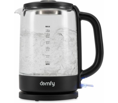 Чайник электрический DOMFY DSB-EK304, 2200Вт, черный