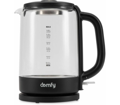 Чайник электрический DOMFY DSB-EK304, 2200Вт, черный
