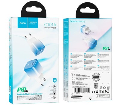 СЗУ HOCO (6931474769381) C101Aai 1Type-C PD 20W , Blue ice