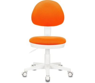БЮРОКРАТ Кресло детское KD-3 оранжевый TW-96-1 крестов. пластик белый