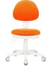 БЮРОКРАТ Кресло детское KD-3 оранжевый TW-96-1 крестов. пластик белый