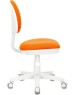 БЮРОКРАТ Кресло детское KD-3 оранжевый TW-96-1 крестов. пластик белый