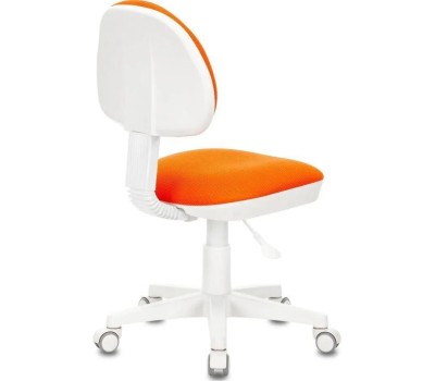 БЮРОКРАТ Кресло детское KD-3 оранжевый TW-96-1 крестов. пластик белый