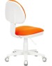 БЮРОКРАТ Кресло детское KD-3 оранжевый TW-96-1 крестов. пластик белый