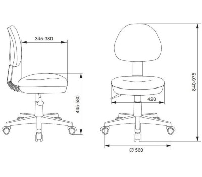 БЮРОКРАТ Кресло детское KD-3 оранжевый TW-96-1 крестов. пластик белый