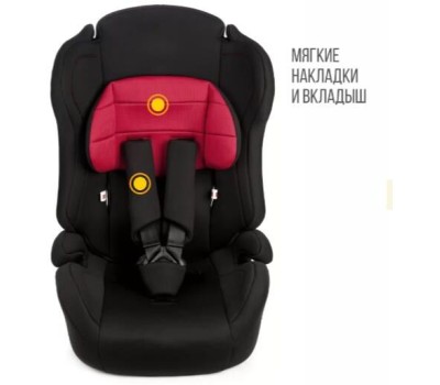 Детское автомобильное кресло ZLATEK KRES4135 ZL513 Lux разборное гр.I/II/III, гламур красный