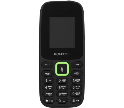 Телефон мобильный FONTEL FP200 черно-зеленый
