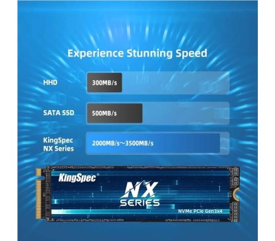 Накопитель SSD KINGSPEC SSD накопитель NX-2TB 2ТБ, M.2 2280, PCIe 3.0 x4, NVMe, M.2