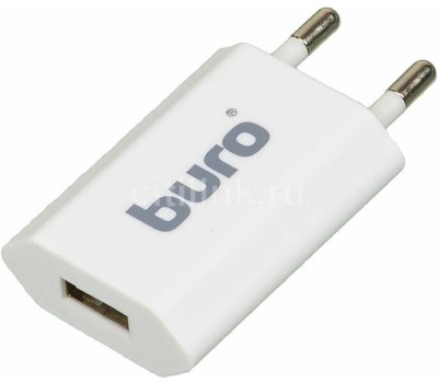 СЗУ BURO Сетевое зарядное устройство TJ-164w, USB-A, 5Вт, 1A, белый