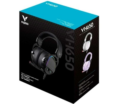 RAPOO Игровая гарнитура проводная VH650 Virtual 7.1, цвет - черный (13155)
