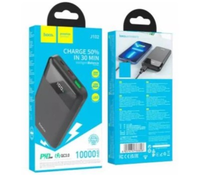 HOCO Внешний аккумулятор (Power Bank) J102 Cool figure, 10000мAч, черный