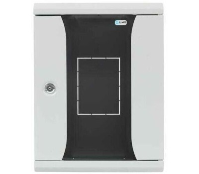 Электроника / Телекоммуникационные шкафы ЦМО Шкаф коммутационный ШРН-8.255-10 настенный, стеклянная передняя дверь, 8U, 320x420x305 мм