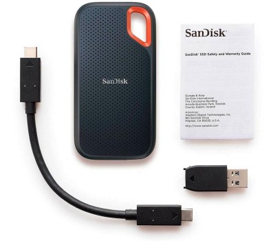 SANDISK Твердотельный накопитель SSD Extreme 1TB Portable SSD - up to 1050MB/s Read and 1000MB/s Write Speeds, USB 3.2 Gen 2, 2-meter drop protection and IP55 resistance
