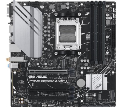 Материнская плата ASUS Материнская плата PRIME B650M-A WIFI II AM5 mATX 4xDDR5 3xPCIEx16 2xM.2 DP HDMI VGA 2.5GLAN Wi-Fi 6 (90MB1EG0-M0EAY0)