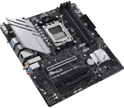 Материнская плата ASUS Материнская плата PRIME B650M-A WIFI II AM5 mATX 4xDDR5 3xPCIEx16 2xM.2 DP HDMI VGA 2.5GLAN Wi-Fi 6 (90MB1EG0-M0EAY0)