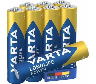 VARTA Батарейка LONGLIFE POWER (HIGH ENERGY) LR03 AAA BL8 Alkaline 1.5V (4903)