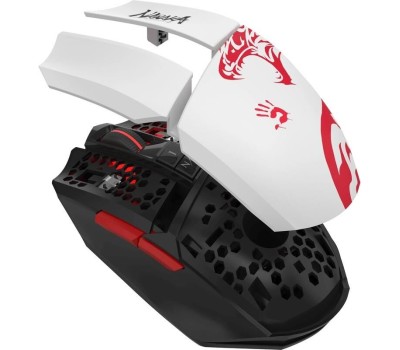 Мышь оптическая A4TECH Мышь беспроводная Bloody R36 Ultra, игровая, радио, оптическая, USB, 12000dpi, белый и черный [r36 ultra naraka usb]