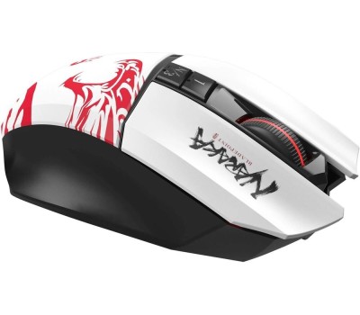 Мышь оптическая A4TECH Мышь беспроводная Bloody R36 Ultra, игровая, радио, оптическая, USB, 12000dpi, белый и черный [r36 ultra naraka usb]