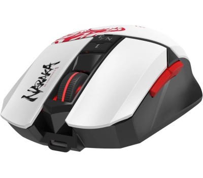 Мышь оптическая A4TECH Мышь беспроводная Bloody R36 Ultra, игровая, радио, оптическая, USB, 12000dpi, белый и черный [r36 ultra naraka usb]