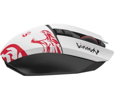 Мышь оптическая A4TECH Мышь беспроводная Bloody R36 Ultra, игровая, радио, оптическая, USB, 12000dpi, белый и черный [r36 ultra naraka usb]