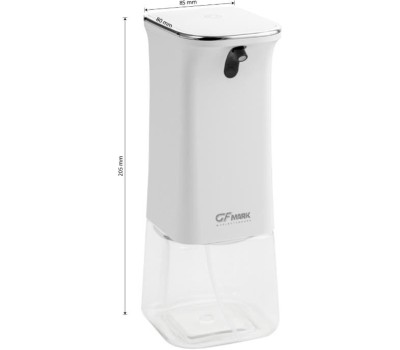 GFmark - Дозатор СЕНСОРНЫЙ, ДЕЗИНФЕКЦИЯ, НАСТОЛЬНЫЙ, пластик АБС, БЕЛЫЙ, 350 мл, питание 3АА 726