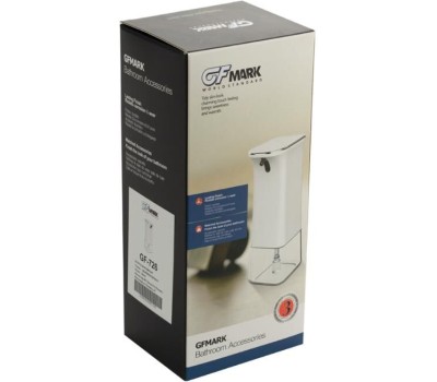 GFmark - Дозатор СЕНСОРНЫЙ, ДЕЗИНФЕКЦИЯ, НАСТОЛЬНЫЙ, пластик АБС, БЕЛЫЙ, 350 мл, питание 3АА 726