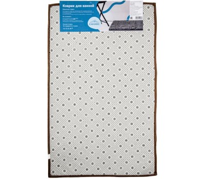 САНАКС - Коврик в ванную МОСС, одинарный, коричневый, 50 х 80 см, 100% хлопок, ворс 20 мм 00411