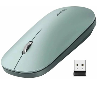 UGREEN Беспроводная компьютерная мышь MU001 (90374) Portable Wireless Mouse. Цвет: зеленый Цвет: розовый