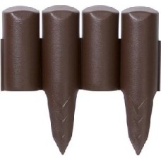 Бордюр PROSPERPLAST Бордюр для сада Palisada border коричневый IPBO-R222