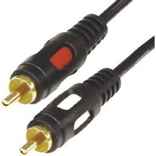 Кабель RCA REXANT (17-0145) ШНУР 2 RCA - 2 RCA, ДЛИНА 3 МЕТРА, ЧЕРНЫЙ (GOLD)