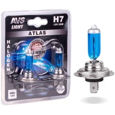 Лампа галогенная AVS ATLAS/5000К/ H7.12V.55W.блистер 2шт