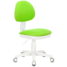 БЮРОКРАТ Кресло детское KD-3 салатовый TW-18 крестов. пластик белый