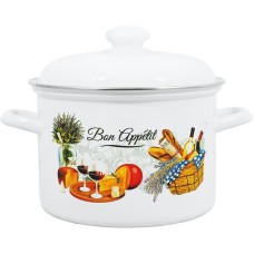 Кастрюля ЛЫСЬВА 1612АП2/4 Пикник эмал цил 3,0л